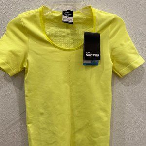 NIKE PRO Dri-Fit Hypercool Competition Base Layer Neon Yellow XS NWT